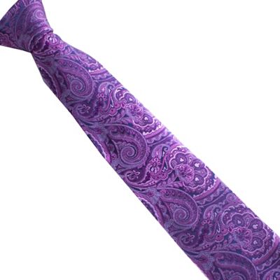 Rose intricate paisley tie